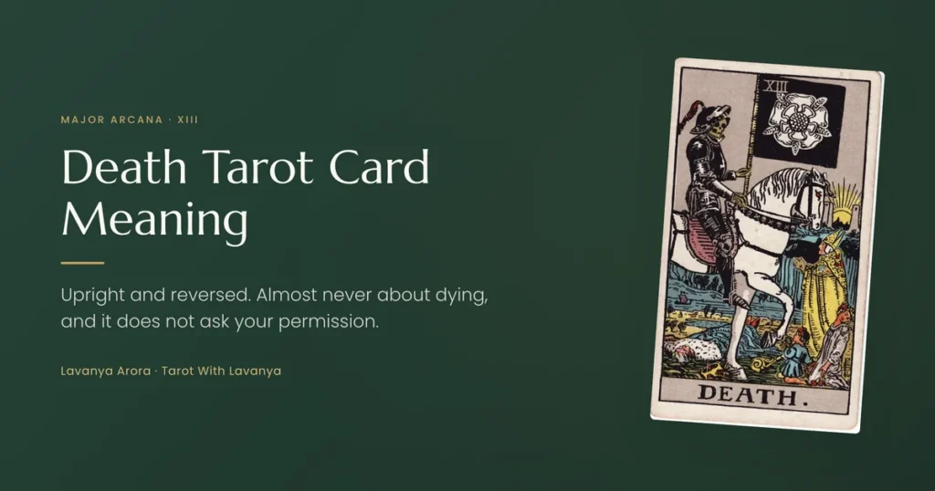 Death tarot card meaning, Major Arcana XIII, upright and reversed