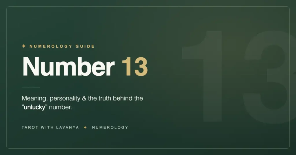 Numerology number 13 guide by Tarot With Lavanya