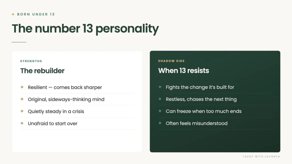 Numerology number 13 personality