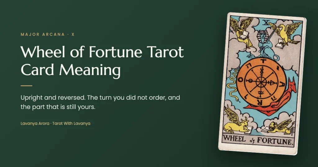 Wheel of Fortune tarot card meaning: upright and reversed, explained by Lavanya Arora