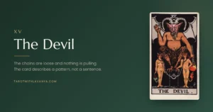 The Devil tarot card meaning: Major Arcana XV, upright and reversed