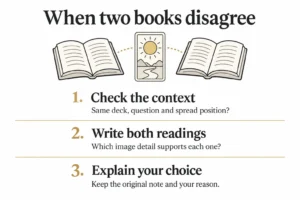 What to do When two Tarot Books Disagree